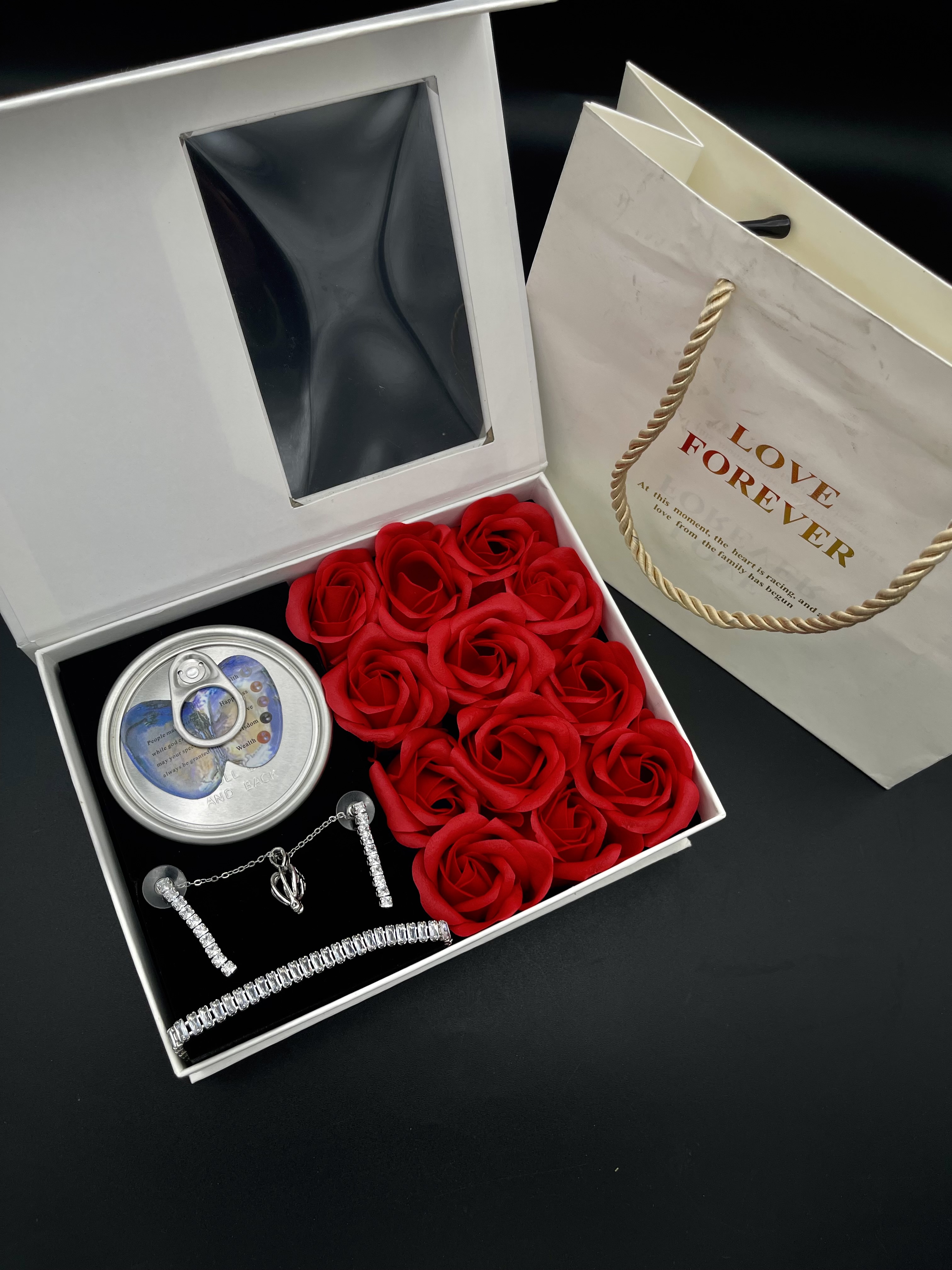 باکس مروارید عشق گل دار تنیسی